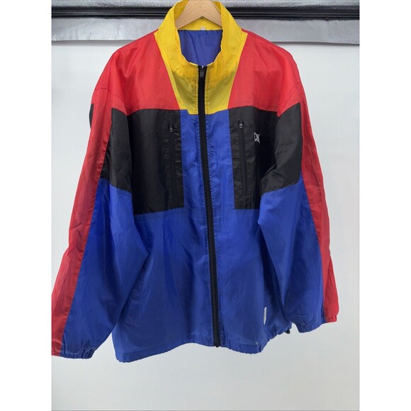 Ethik Retro Block Primary Windbreaker Jacket XXL Full Zip - Picture 9 of 10
